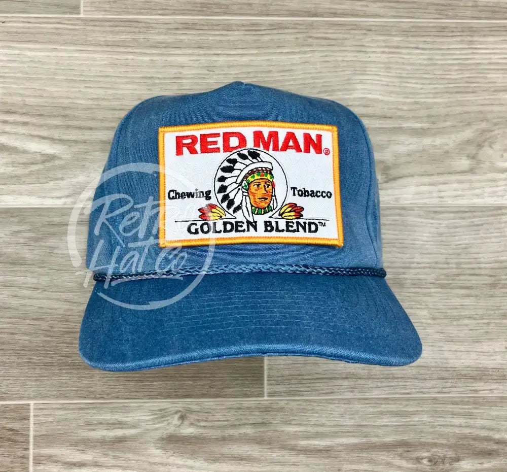 Red Man Golden on Sky Retro Rope Hat