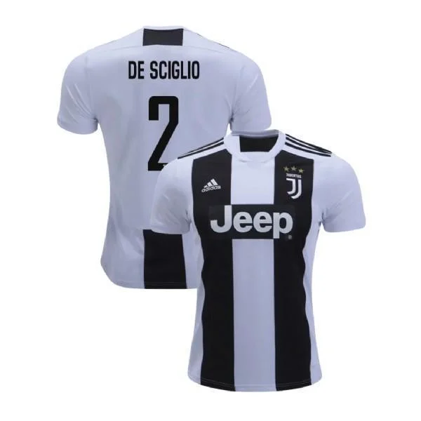 Men 2 Mattia De Sciglio Jersey Home Soccer Juventus Jersey 2019 Serie A