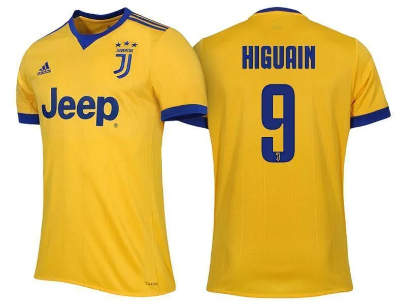 Men 9 Gonzalo Higuain Jersey Away Soccer Juventus Jersey 2018 Serie A