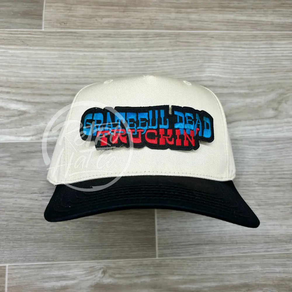 Vintage Grateful Dead / Truckin’ Patch on Natural/Black Retro Hat