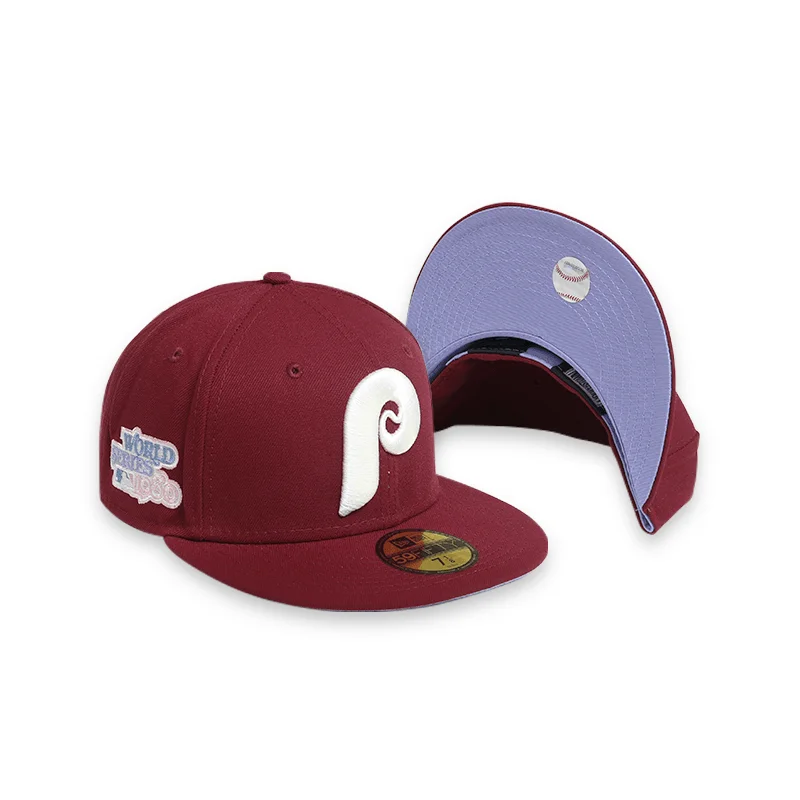 [60243502] Philadelphia Phillies "POP SWEAT" WS 80 Burgundy 59FIFTY Men's Fitted Hat