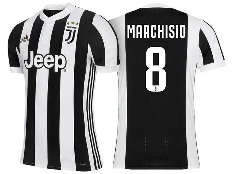 Men 8 Claudio Marchisio Jersey Home Soccer Juventus Jersey 2018 Serie A