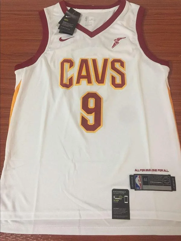 Men CAVS 9 Dwyane Wade Jersey White Cleveland Cavaliers Fanatics Icon edition