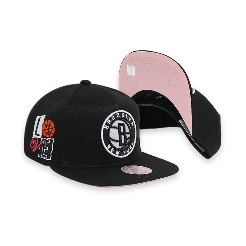 [6HSSSH21228-BNEBLCK] BROOKLYN NETS All Love Snapback