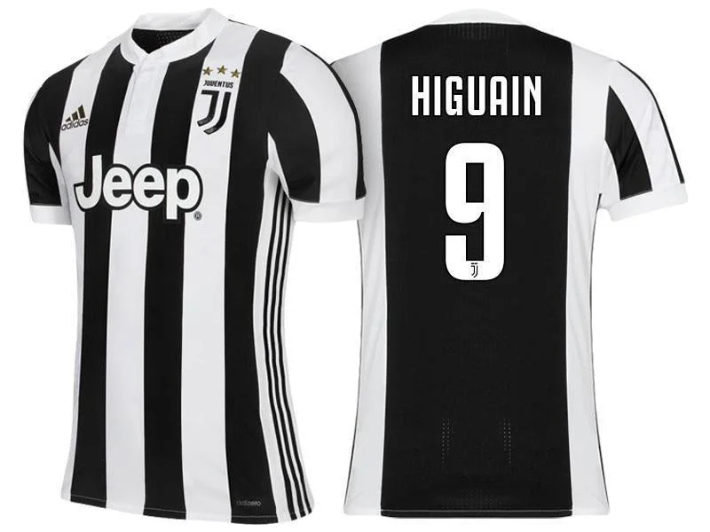 Men 9 Gonzalo Higuain Jersey Home Soccer Juventus Jersey 2018 Serie A