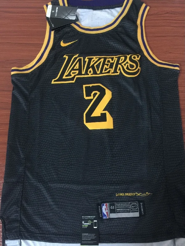 Men 2 Lonzo Ball Jersey Black Los Angeles Lakers Fanatics Swingman