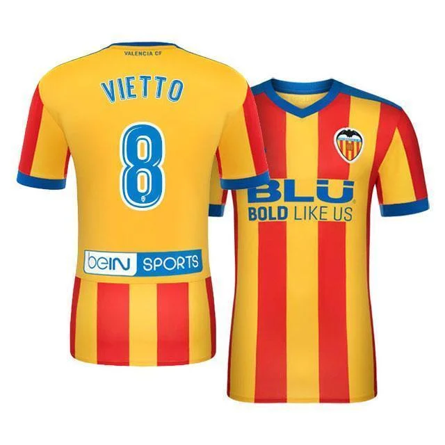 Men 8 Luciano Vietto Jersey Soccer Valencia Jersey 2018 LaLiga