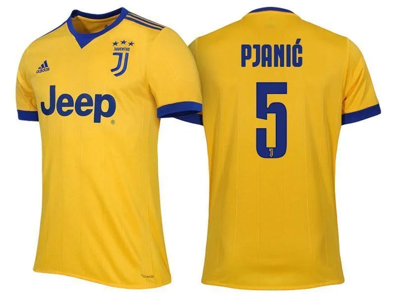 Men 5 Miralem Pjanic Jersey Away Soccer Juventus Jersey 2018 Serie A