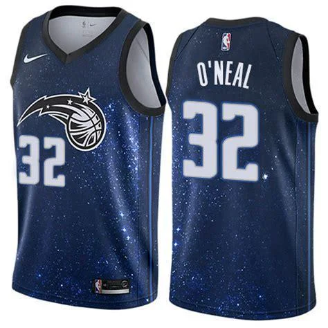 Men 32 Shaquille O'Neal Jersey Blue Orlando Magic Swingman Fanatics