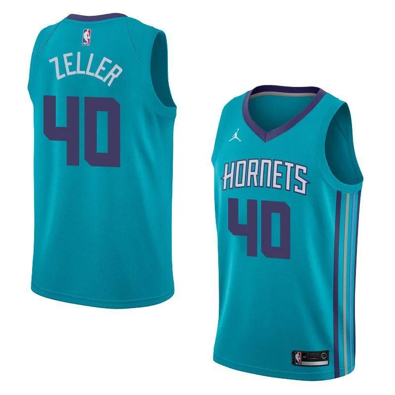 Men 40 Cody Zeller Jersey Blue Charlotte Hornets Jersey Fanatics