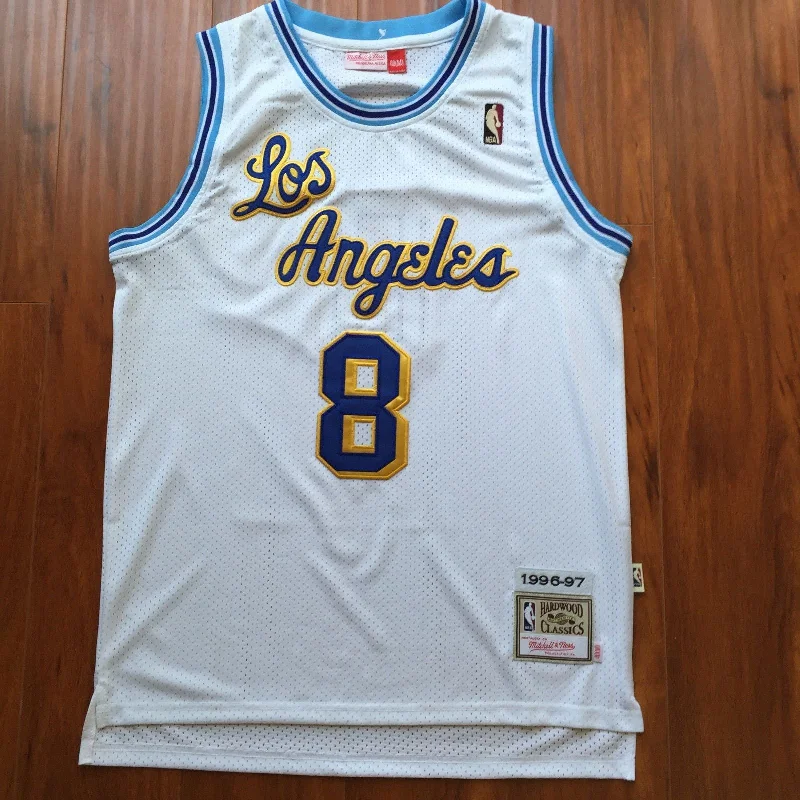 Men 8 Kobe Bryant Jersey White Christmas Los Angeles Lakers Swingman Jersey