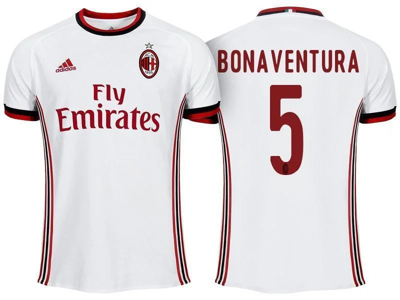 Men 5 Giacomo Bonaventura Jersey Away Soccer AC Milan Jersey 2018 Serie A