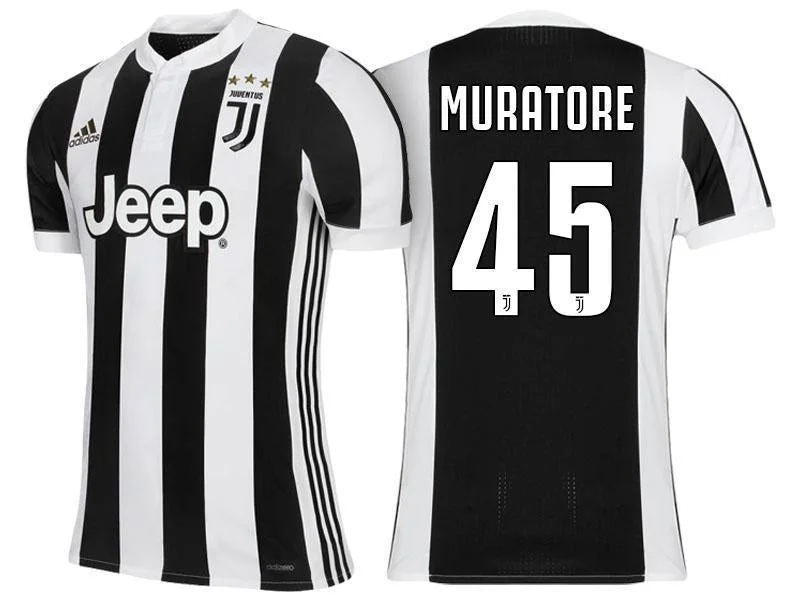 Men 45 Simone Muratore Jersey Home Soccer Juventus Jersey 2018 Serie A