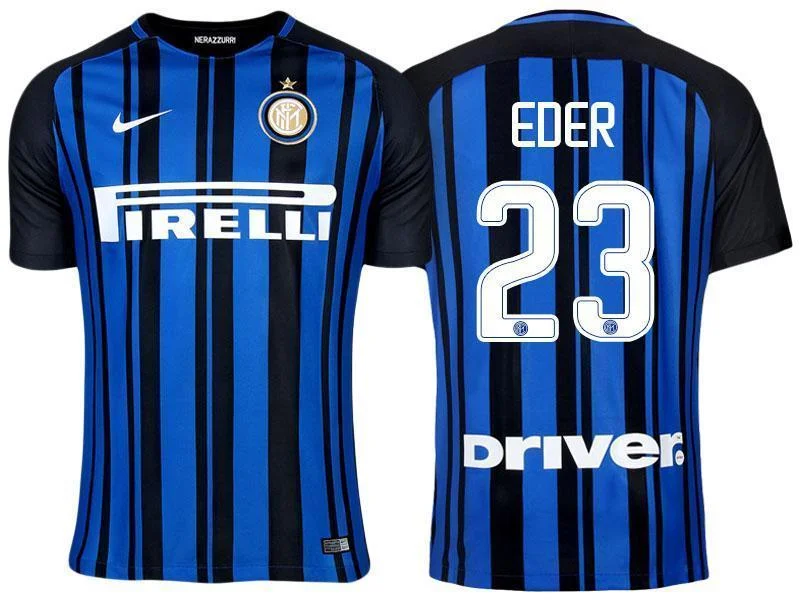 Men 23 Eder Citadin Jersey Home Soccer Inter Milan FC Jersey 2018 Serie A