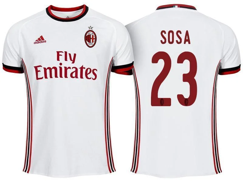 Men 23 Jose Sosa Jersey Away Soccer AC Milan Jersey 2018 Serie A