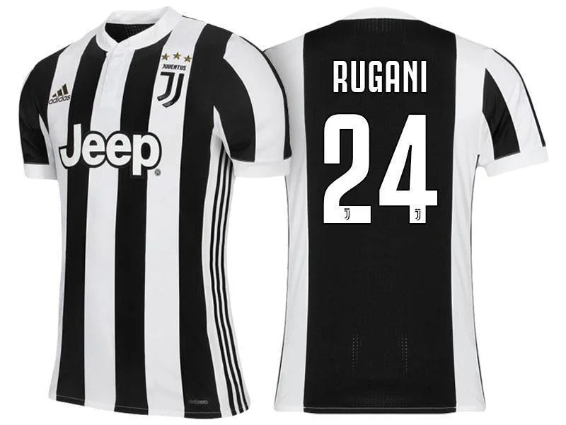 Men 24 Daniele Rugani Jersey Home Soccer Juventus Jersey 2018 Serie A