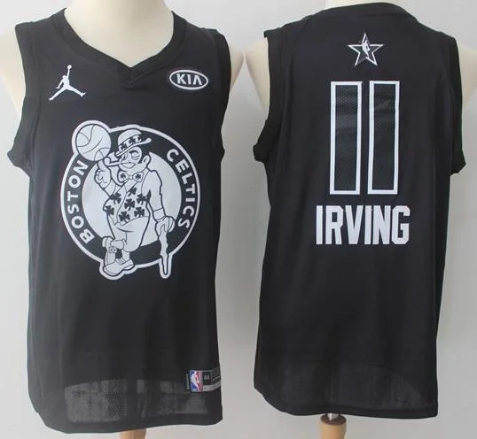 Men 2018 All Star 11 Kyrie Irving Jersey Black Boston Celtics