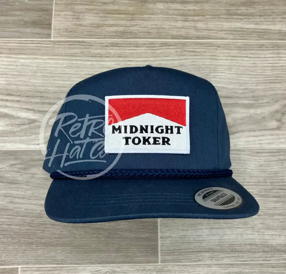 Midnight Toker on Blue Classic Retro Rope Hat