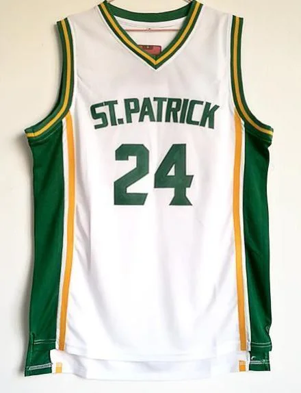 Men 24 Kyrie Irving Jersey White St. Patrick High School Swingman Jersey