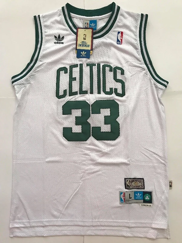 Men 33 Larry Bird Jersey White Boston Celtics Swingman Jersey Fanatics