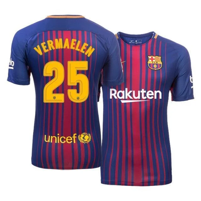 Men 25 Thomas Vermaelen Jersey Soccer Barcelona Jersey 2018 La Liga