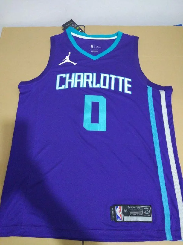 Men 0 Miles Bridges Jersey Purple Charlotte Hornets Jersey Fanatics