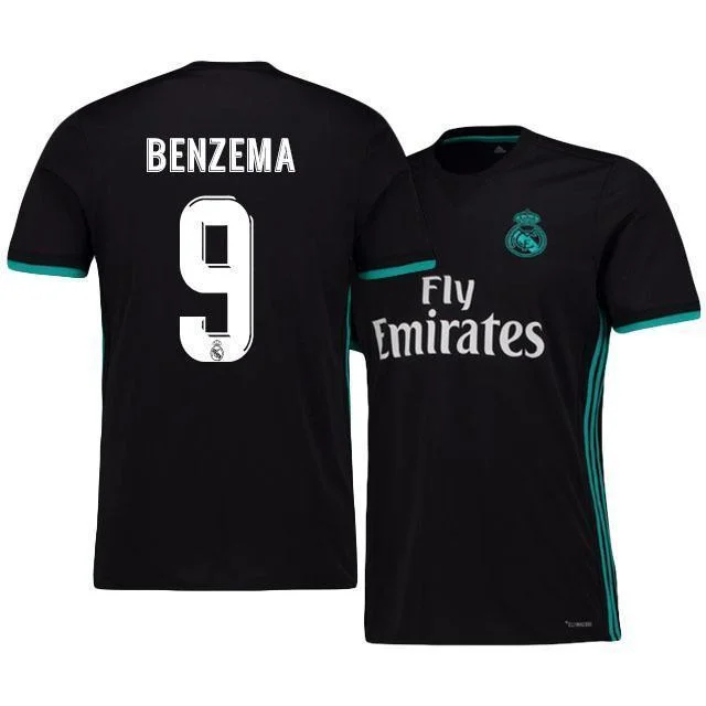 Men 9 Karim Benzema Jersey Soccer Real Madrid Jersey 2018 LaLiga