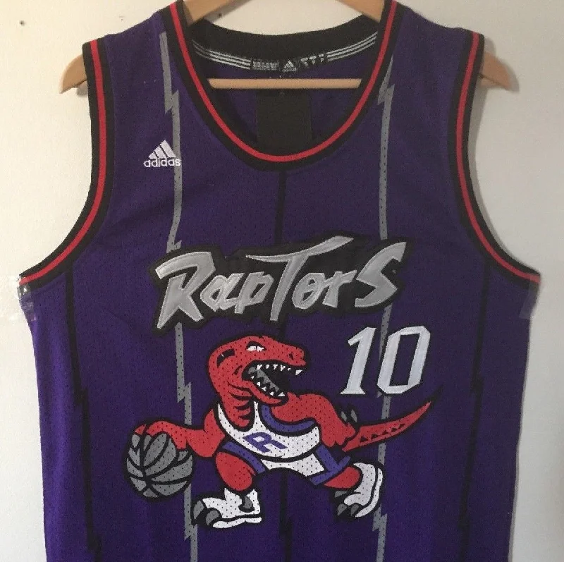 Men 10 DeMar DeRozan Jersey Purple Toronto Raptors Throwback Swingman