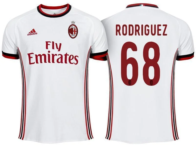 Men 68 Ricardo Rodriguez Jersey Away Soccer AC Milan Jersey 2018 Serie A