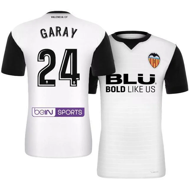 Men 24 Ezequiel Garay Jersey Soccer Valencia Jersey 2018 LaLiga