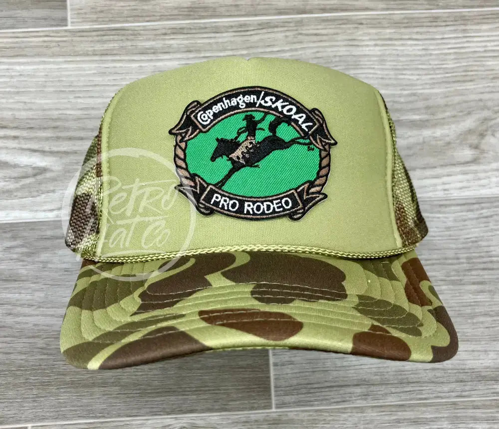 Cope / Skoal Pro Rodeo on Solid Front Camo Trucker Hat