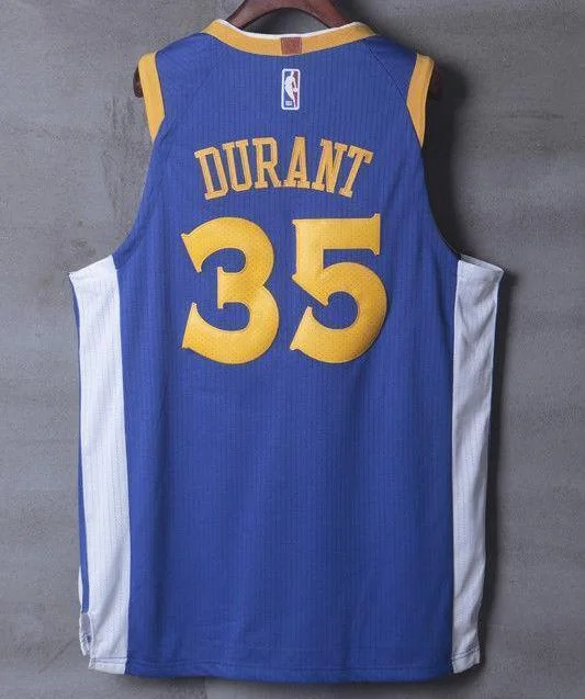 Men GSW 35 Kevin Durant Jersey Blue Golden State Warriors Player