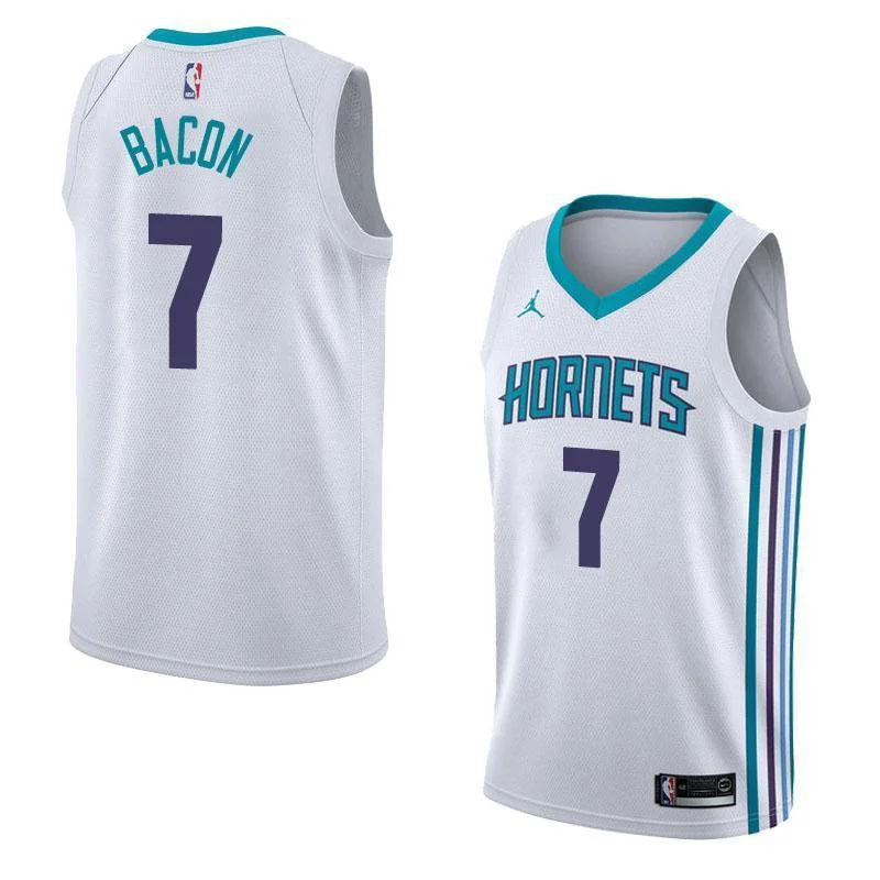 Men 7 Dwayne Bacon White Charlotte Hornets Jersey Fanatics