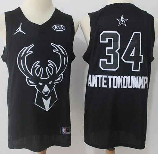 Men 2018 All Star 34 Giannis Antetokounmpo Milwaukee Bucks Jersey