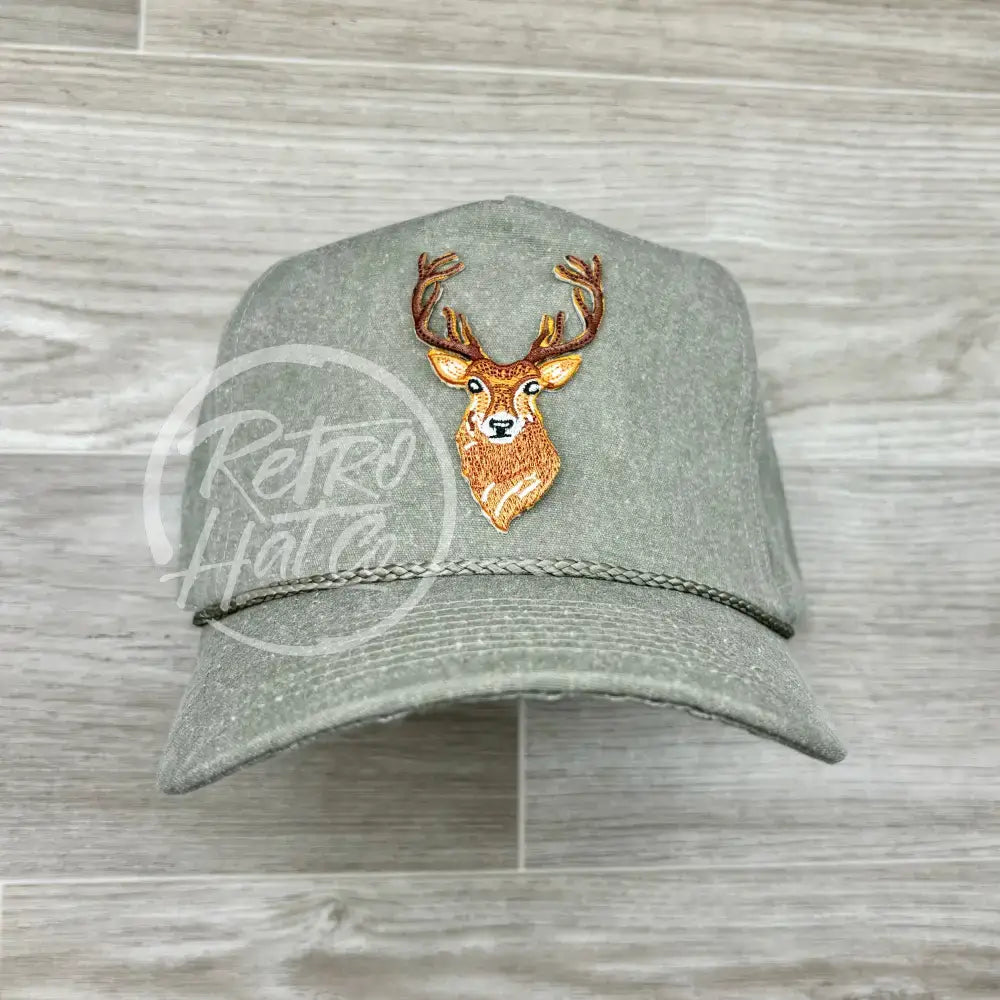 Big Buck / Deer on Stonewashed Retro Rope Hat