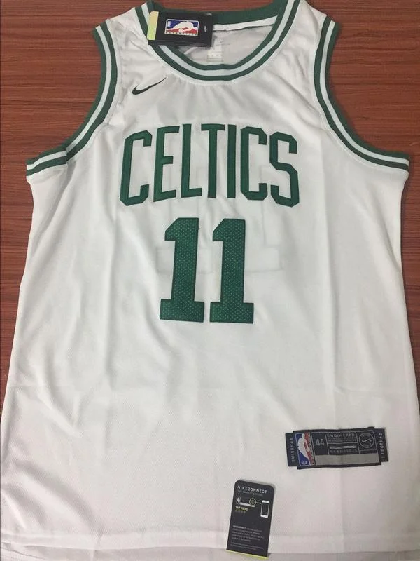 Men 11 Kyrie Irving Jersey White Boston Celtics Jersey Swingman Fanatics