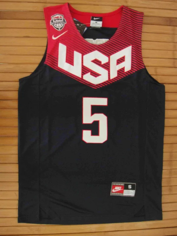 Men 5 Kevin Durant Jersey Black Team USA Swingman Fanatics