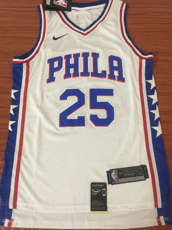 Men 25 Ben Simmons Jersey White Swingman Philadelphia 76ers Jersey Fanatics