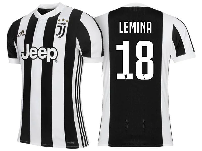 Men 18 Mario Lemina Jersey Home Soccer Juventus Jersey 2018 Serie A