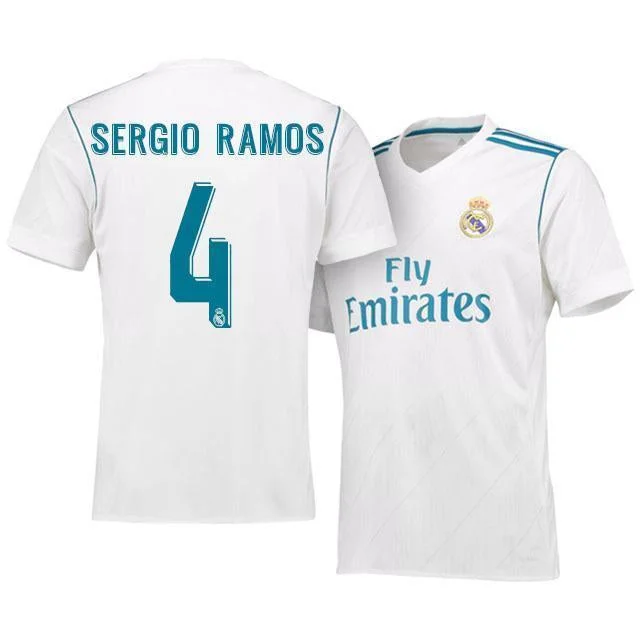 Men 4 Sergio Ramos Jersey Soccer Real Madrid Jersey 2018 LaLiga