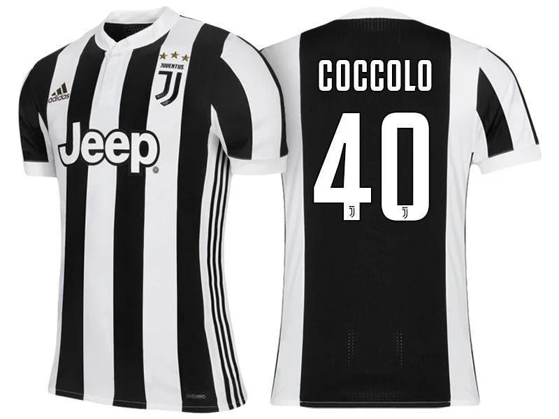 Men 40 Luca Coccolo Jersey Home Soccer Juventus Jersey 2018 Serie A