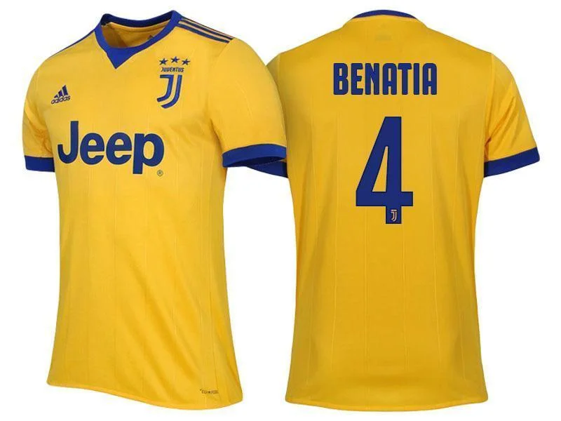 Men 4 Medhi Benatia Jersey Away Soccer Juventus Jersey 2018 Serie A