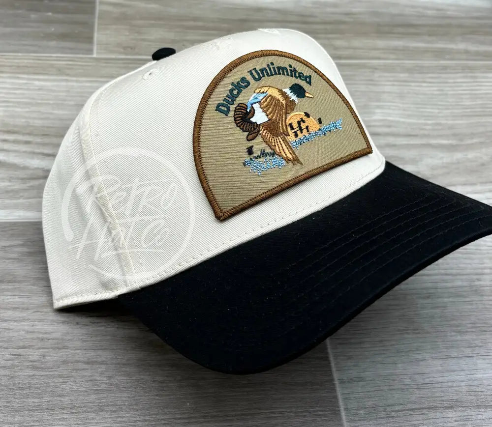 Retro Ducks Unlimited on Natural/Black Retro Hat