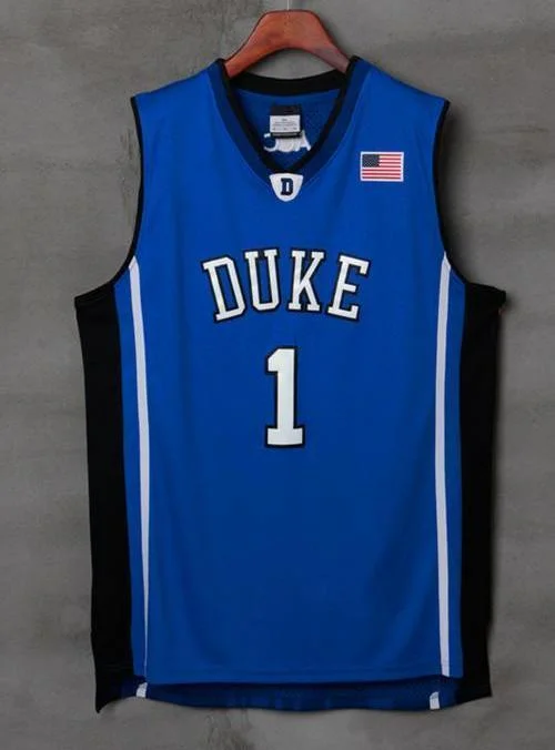 Men 1 Kyrie Irving Jersey Blue color Duke Blue Devils Swingman Jersey