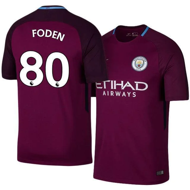 Men 80 Phil Foden Jersey Away Soccer Manchester City Jersey Premier League