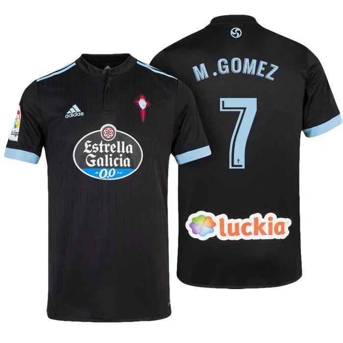 Men 7 Maxi Gomez Jersey Soccer Celta de Vigo Jersey 2018 LaLiga