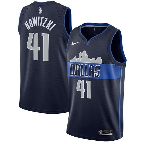 Men 41 Dirk Nowitzki Jersey Black Dallas Mavericks Swingman Fanatics