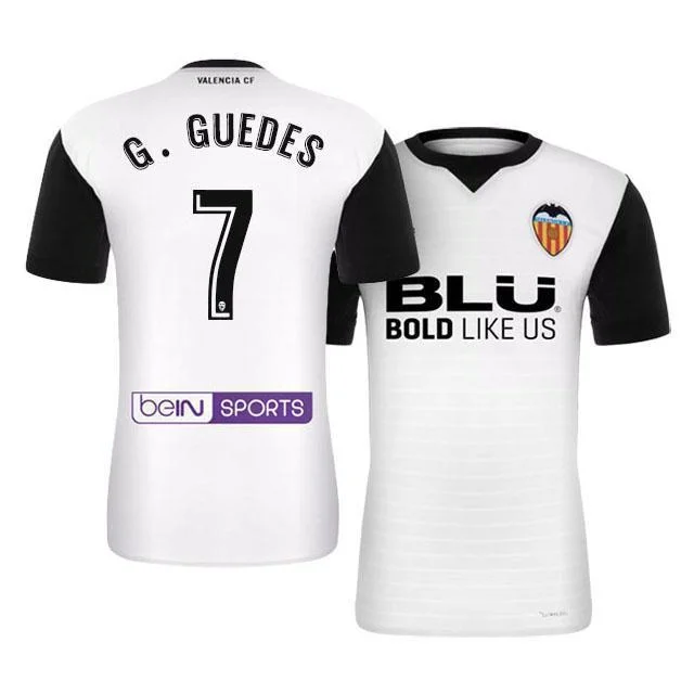 Men 7 Guedes Jersey Soccer Valencia Jersey 2018 LaLiga