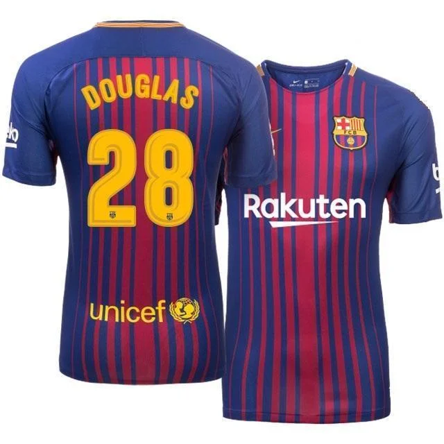 Men 28 Douglas Jersey Soccer Barcelona Jersey 2018 La Liga