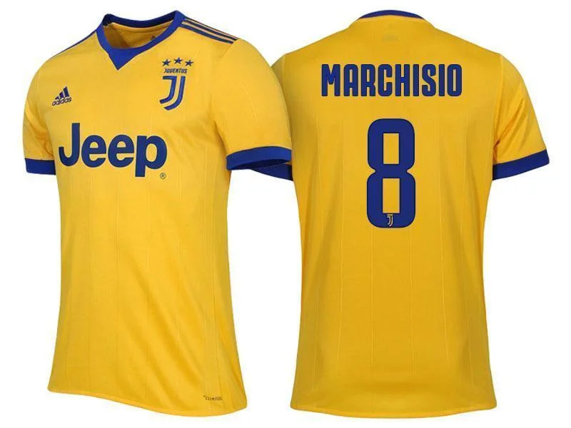 Men 8 Claudio Marchisio Jersey Away Soccer Juventus Jersey 2018 Serie A